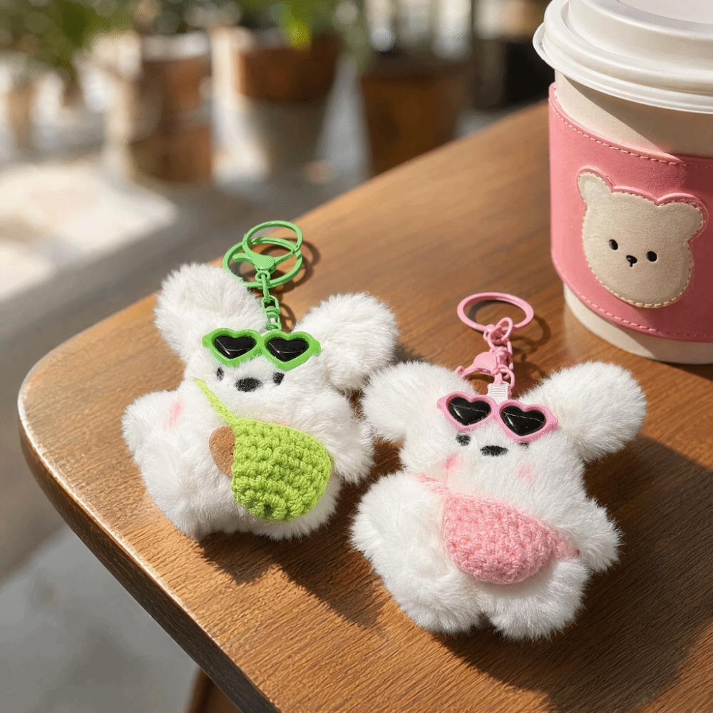 Kawaii Plush Rabbit Keychain Soft Car Key Ring Fashion Plush Keyring Birthday Gift