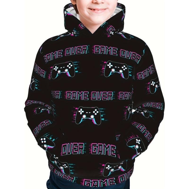 Trendy Gamepad 3d Print Cute&cozy Hoodie For Kids Boys Keep Him Warm And Stylish Children Hooded Pullover Spring Autumn Clothing