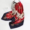 90*90cm Quadratische Seidenschals Damen Hijab Schals Mode Druck Halstuch Femme Kopftuch Foulard Bandana Strand Pareo