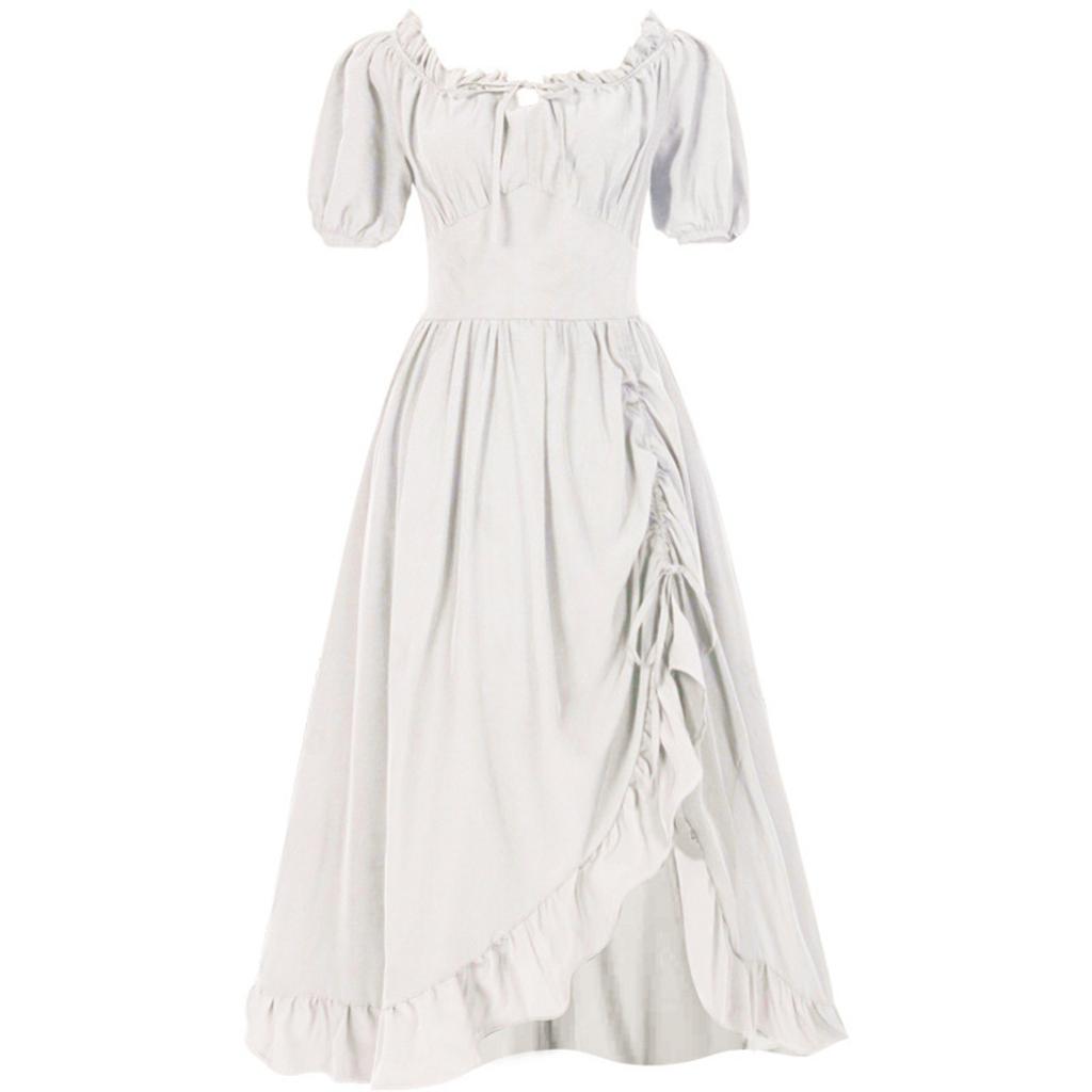 Women's Elegant And Beautiful Retro Drawstring Ruffle Dress