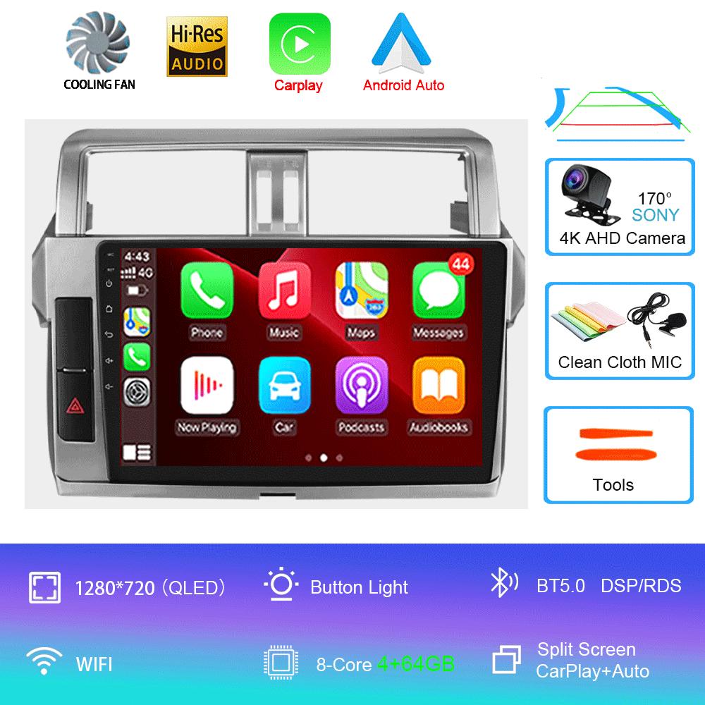 Android 14 Car multimedia Video player radio Stereo For Toyota Land Cruiser Prado 150 2013 2014 2015-2017 7862 2din GPS Carplay