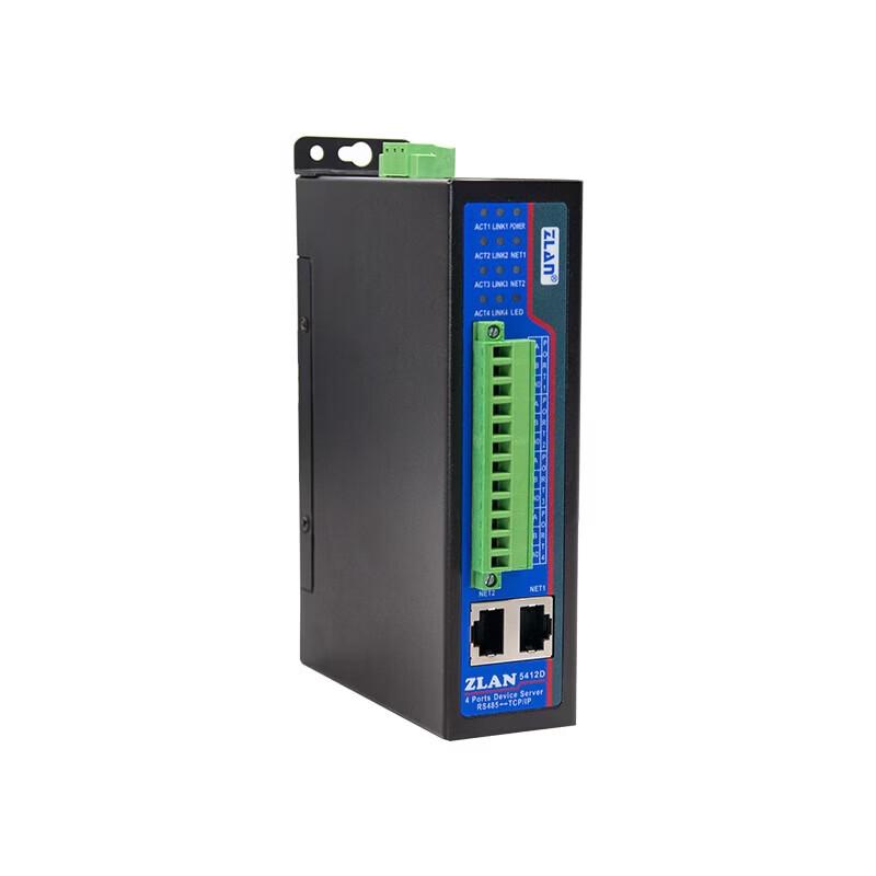 ZLAN Din-rail 4-Port RS485 Serial Server Gateway