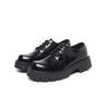 2025 Spring Youth Round Toe Low Heel Lace-up Casual Leather Work Shoes