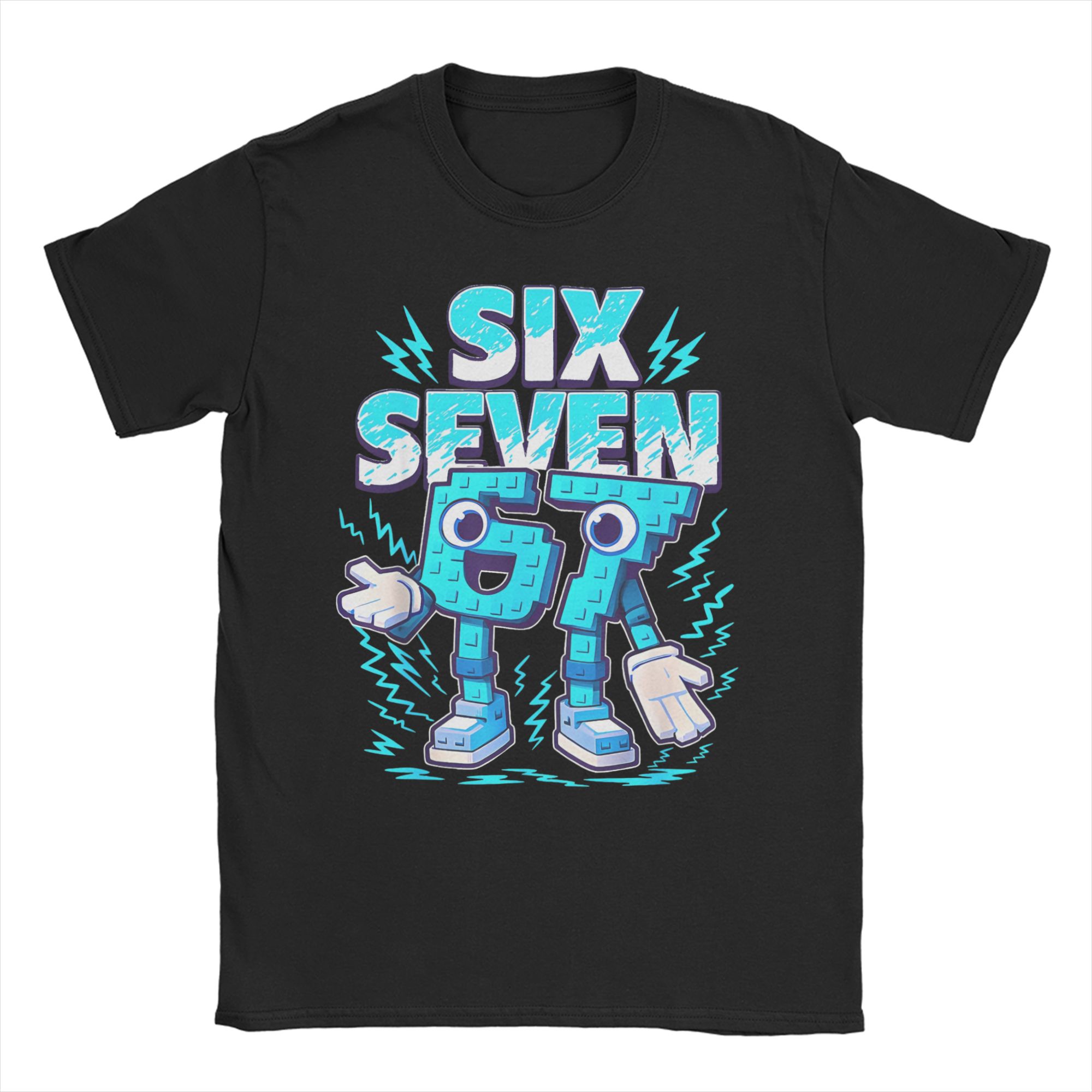 

Bruh Steal a brainrot 67 Six Seven T Shirts Brainrot Meme Casual Tee Shirt Round Collar TShirt Pure Cotton Graphic Clothing M