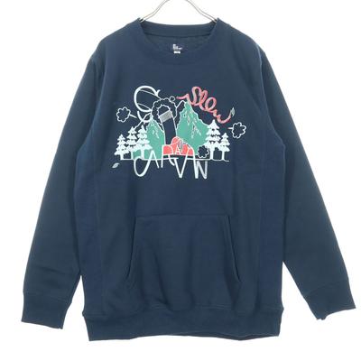 Unused Goslow Caravan Print Long Sleeve Trainer 3 Navy Sweat Men's Used