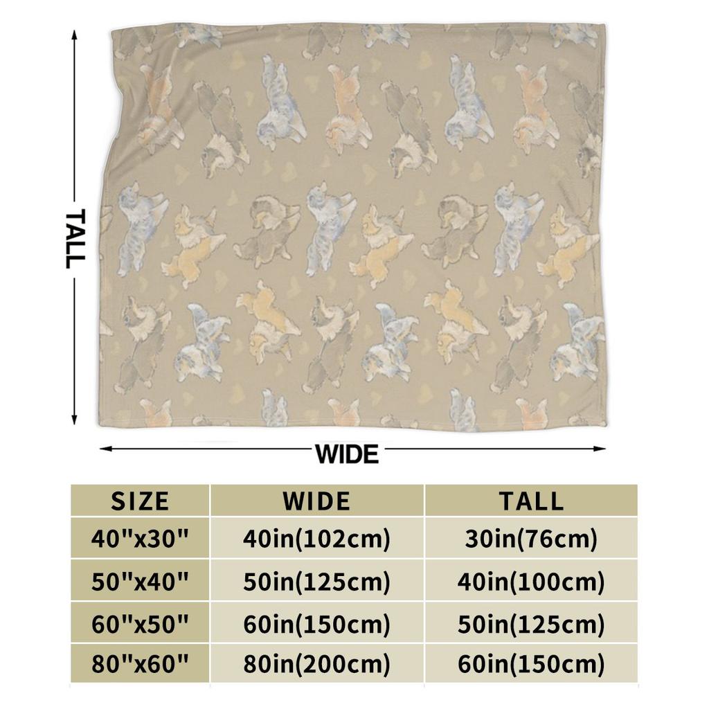 Collie Days Repeat Pattern Design Rough Collie Dogs Personalized Warm Decorate Home An UltraSoft Micro Fleece Blanket