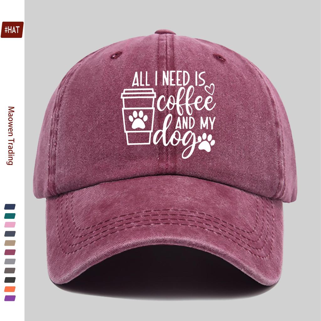 pc pcs Dog Paw Print Trucker Hat with Coffee Letter  Paw Design Adjustable Snapback Cap Suitable for for Men  Women Lightw