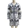 Spring and Autumn New Women's Fashion Printed Beach Loose Short Dress