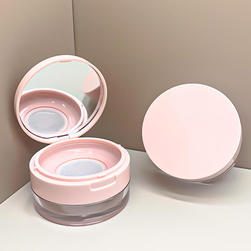 Leere Air Cushion Puderquasten-Box Mit Puderquaste Spiegel Groß Oder Klein Elastisches Netz Tragbarer Make-up-Behälter Für Losen Puder