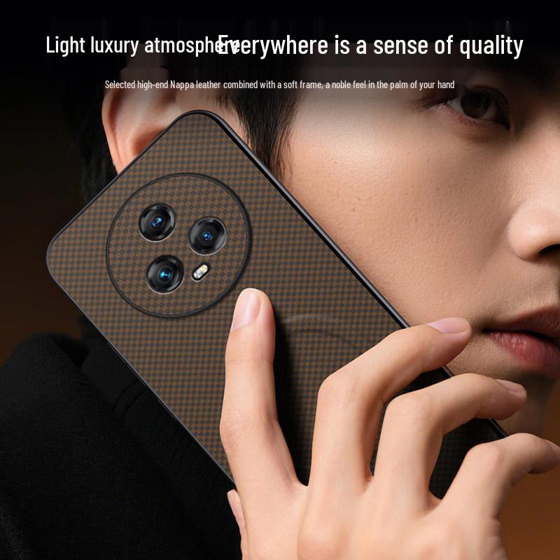 Honor Magic5 Pro Anti-drop Case: High-end Full Coverage, Simple Fashion with Magnetic Buckle and Mark Texture