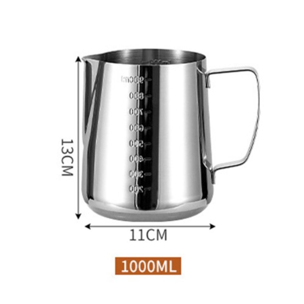 

Stainless Steel Pull Flower Milk Mugs Cup Thickened Coffee Cup New Espresso Coffee Pots 13x11cm-1000ml