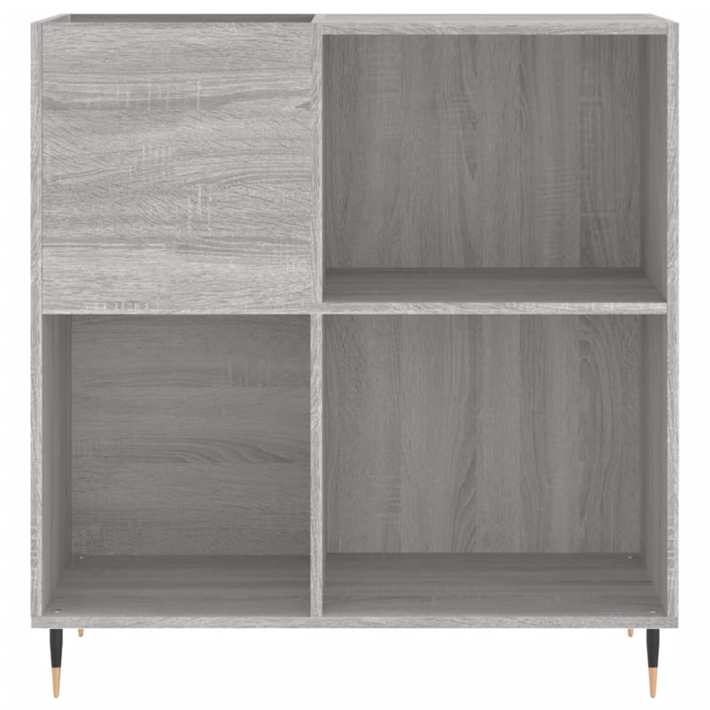 Record Cabinet Gray Sonoma 84.5 x 38 x 89 cm Engineered Wood