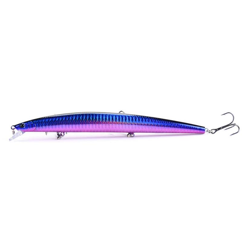 18Cm 24G Big Long Fish Minnow Sea Fishing Lure Bait 3D Eyes Strong Hooks Lures