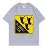 Cat Caution Square Funny Animal Crossing Sign Graphic T Shirts Fashion Oneck Oversized Tshirt Unisex Casual Cotton Tshirts