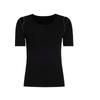 ELLASSAY Women's Textured Slim-Fit Short-Sleeve Knit Top