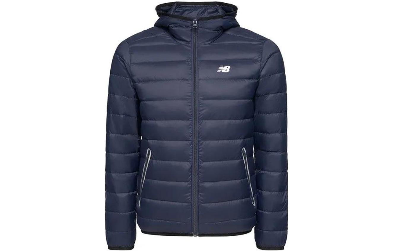 New Balance Down Jackets Men s Blue Hooded Moderate NP84S821-NV M
