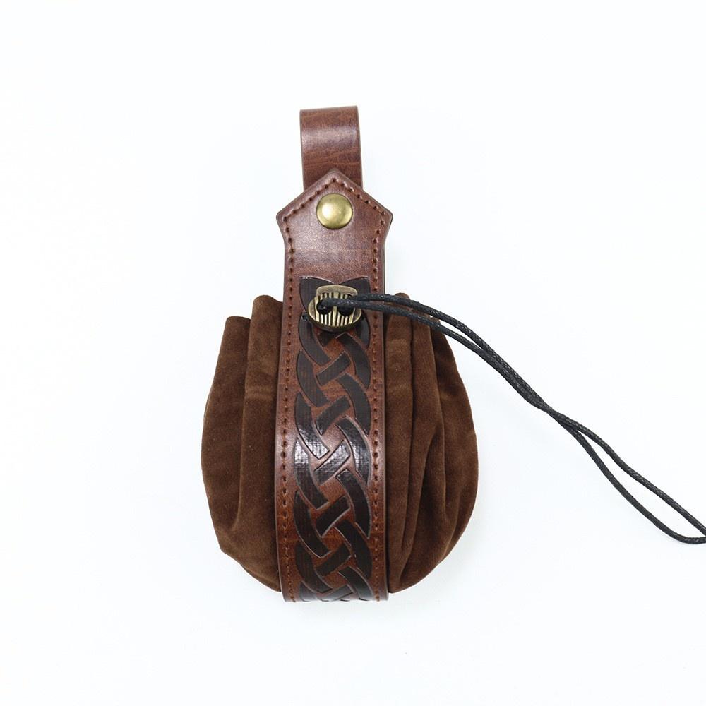 Mittelalterliche Wikinger Stil Leder Bauchtasche Retro Schiffsform Gürteltasche Für Cosplay LARP Renaissance Festival Kostüm