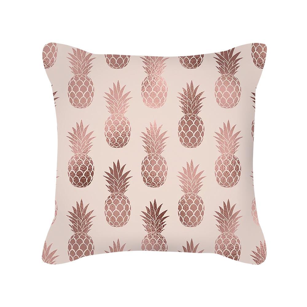 Ins Nordic Style Rose Gold Pink Geometric Square Pillow Cushion Cover