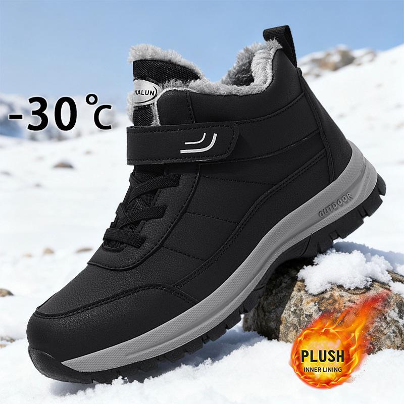 Men's Plus Size Winter Snow Boots: Plush Warm Martin Style