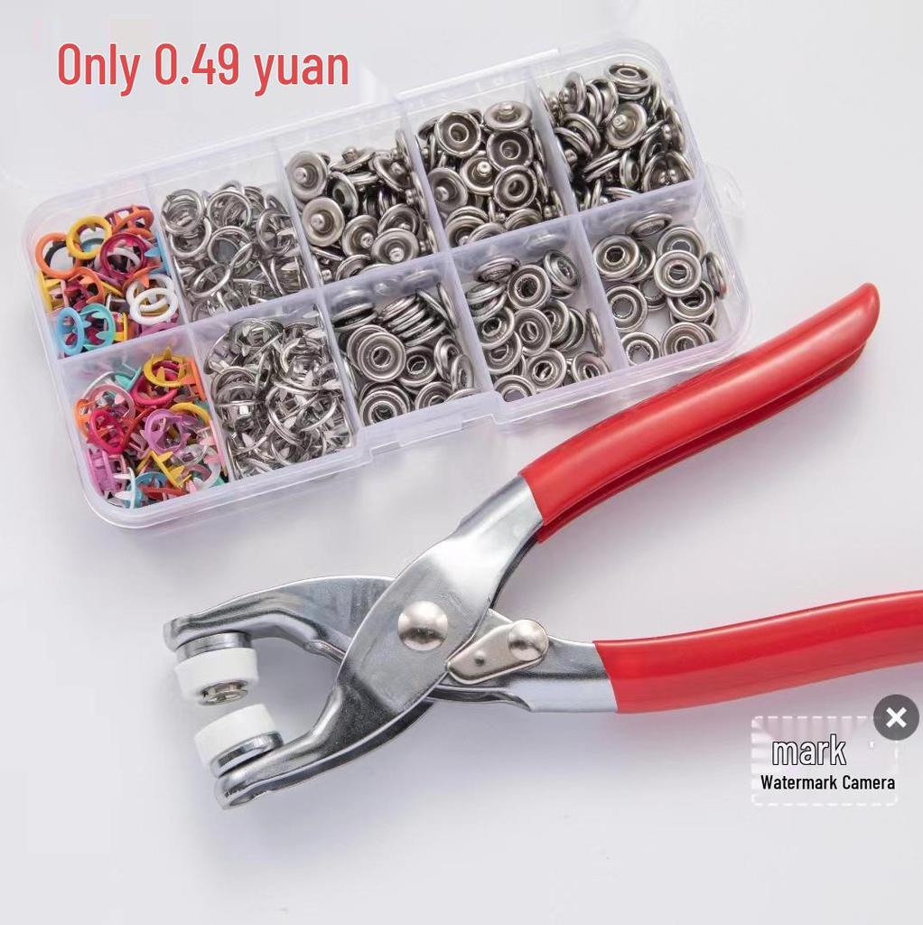 Five-Claw Snap Installation Set: No-Sew Rivets, Hand Press Pliers, Male-Female Fasteners, Multifunctional Concealed Snap Tool.