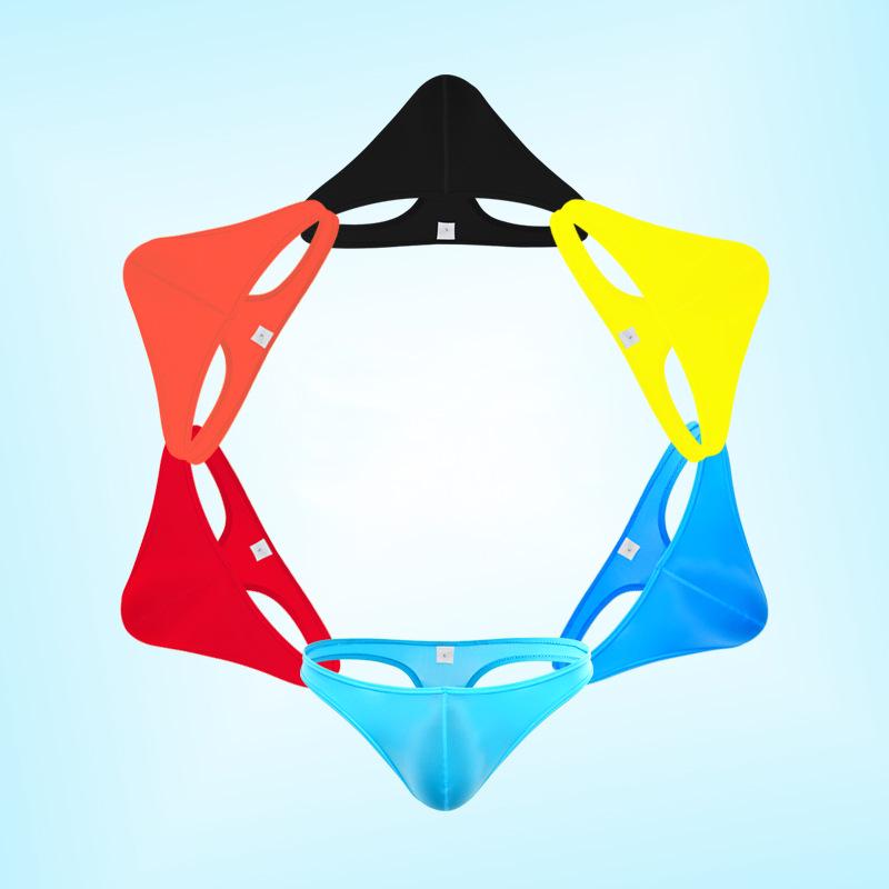 Pánské bezešvé tanga z ledového hedvábí s nízkým pasem