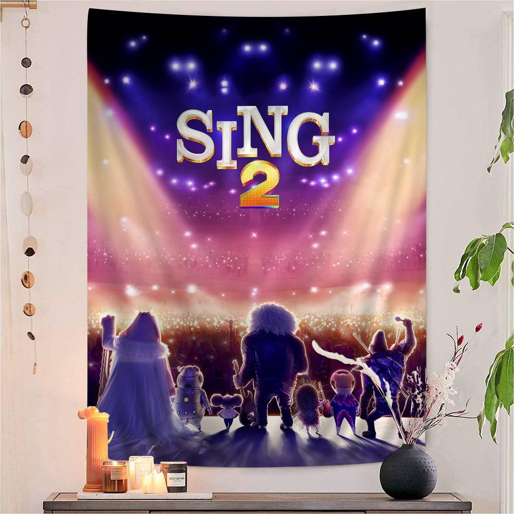 

Classic SSing Movie Colorful Tapestry Wall Hanging Hanging Tarot Hippie Wall Rugs Dorm Wall Art Decor 74x94cm(29x37in)