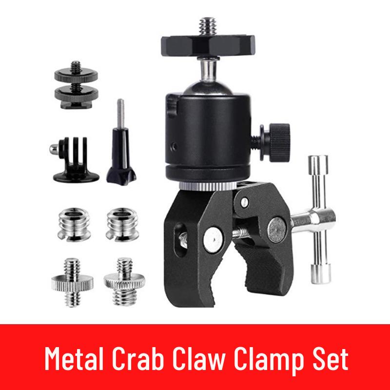 Mobile Live Streaming Stand with Metal Extension, Rotating Ball Head & Double 1/4 Clip - Multi-functional Desktop Magic Arm.