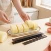4 Pieces Cake Roll Slicing Ruler Engraved Portion Marker Translucent Culinary with