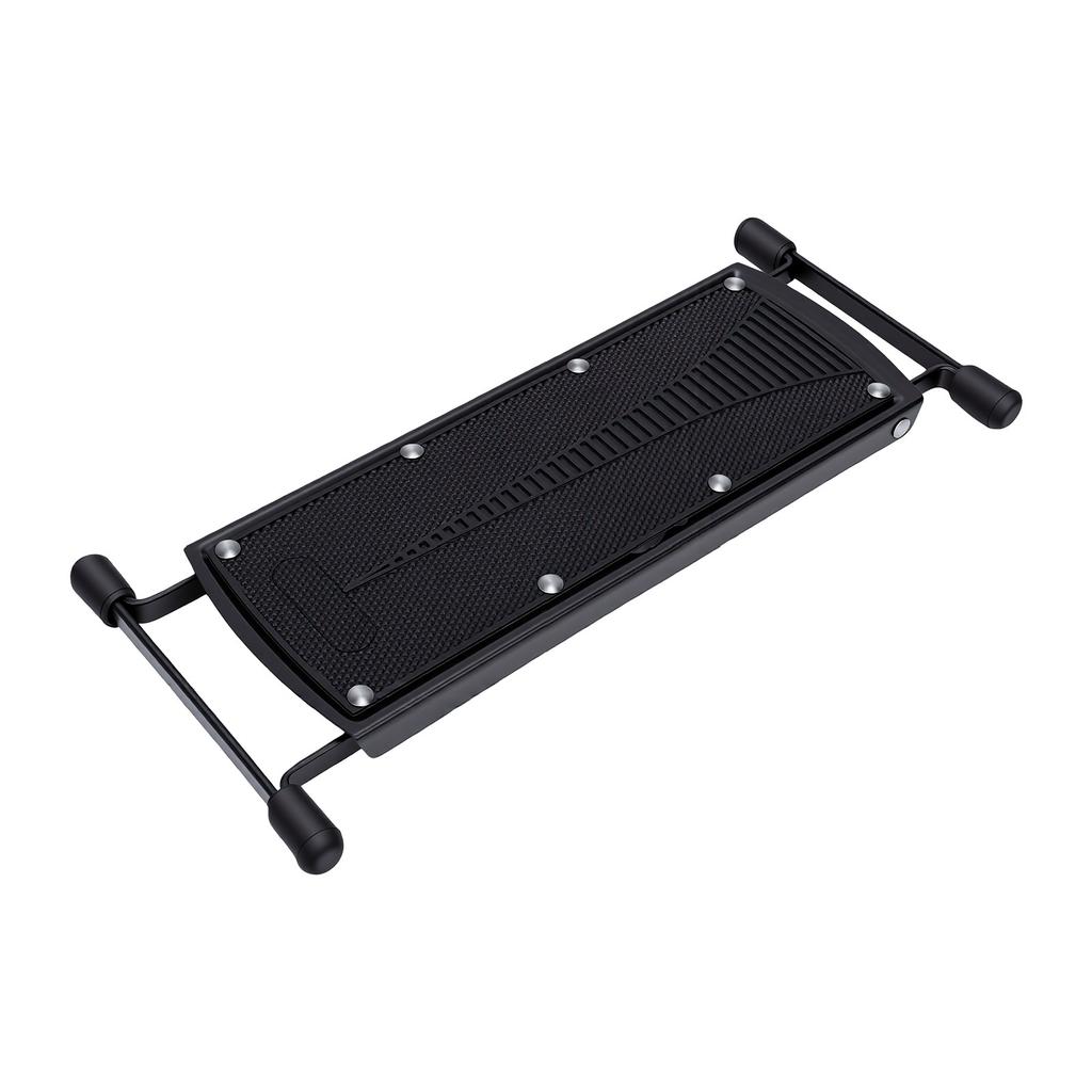 Guitar Foot Rest Folding 6 S Height Alloy Guitar Stool with Rubber Pad Non Slip Portable Compact for Musicians Black