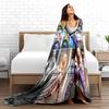 Colorful Pop Art Portrait Blanket for All Seasons Blanket Lunch Break Throw Gift