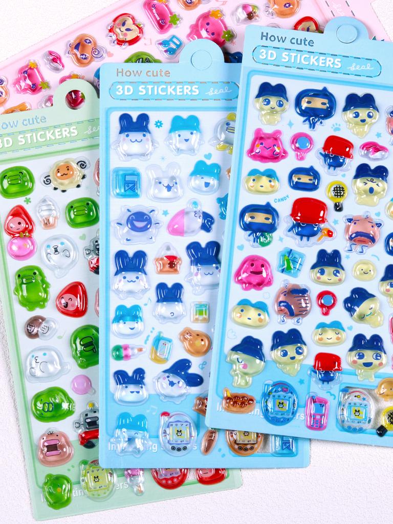 Japanische 3D-Prägeaufkleber, kreative DIY-Tieraufkleber und Comic-Aufkleber in hoher Qualität, geeignet für die Verwendung in Planern