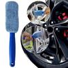 Brosse de Jante de Roue, Brosse de Nettoyage de Roue de Voiture en Microfibre à Long Manche Doux Outil (Orange)