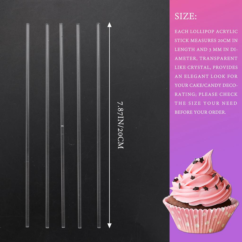 Dobrý-Akrylové lízátkové tyčinky Tyčinky na cake pops Pro cake pops, Toppery na cupcakes Cukrovinky Dezert Čokoláda