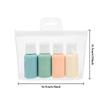 4Pcs Silicone Travel Bottles Set Leakproof TSA Approved Refillable Portable Pouch for Shampoo Lotion Cosmetics Storage Jar