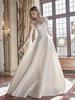 2025 Spring Satin Wedding Dress with Slimming Silhouette and Small Train