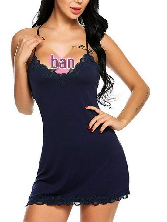 2019 Hot Selling Sexy Lace Lingerie Nightdress with Suspenders for Women
