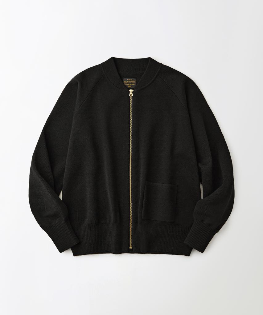 OUTSTANDING Usaaf Type C-2 Wool Sweater_Black