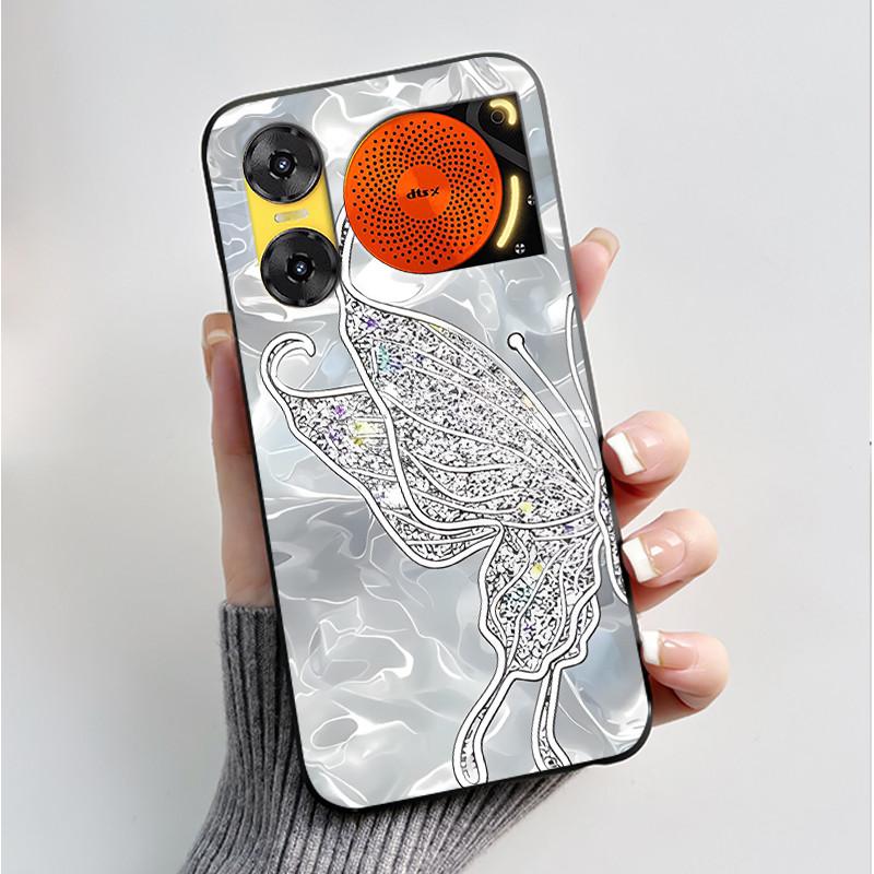Printing Case For ZTE Nubia Music 2 Music2 Soft Silicone Black Shell For ZTE Nubia Music Z2353 Cover Cute Flower Cartoon Casing