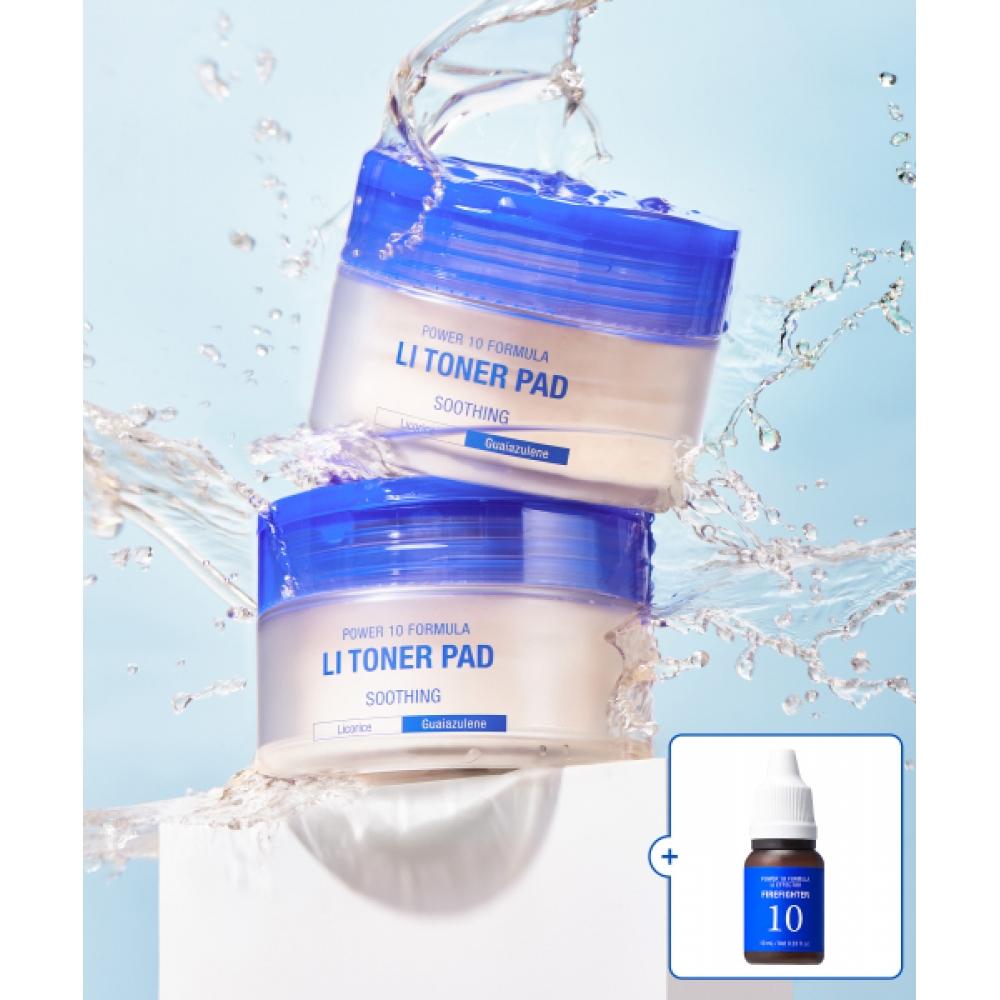 Itsskin [2 упаковки] Power 10 Formula Eye Toner Pad 60 листов X 2 + Licorice Julene Effector 10 мл в подарок NONE