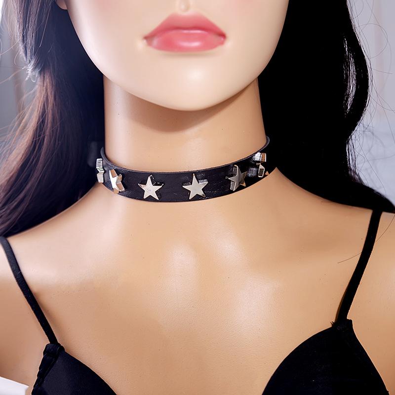 

Ожерелье в европейском и американском стиле «панк темного цвета» с милым дизайном в виде банта и шипов