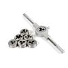 8pcs Metric Tap and Die Set M3/M4/M5/M6/M8/M10/M12 Essential Threading Tool Kit for Cutting External & Internal Threads