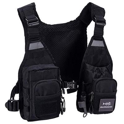 [Bassdash] Bassdash Lightweight Fishing Vest, Unisex, Short Mesh Vest FV08 (without Buoyancy Aid)