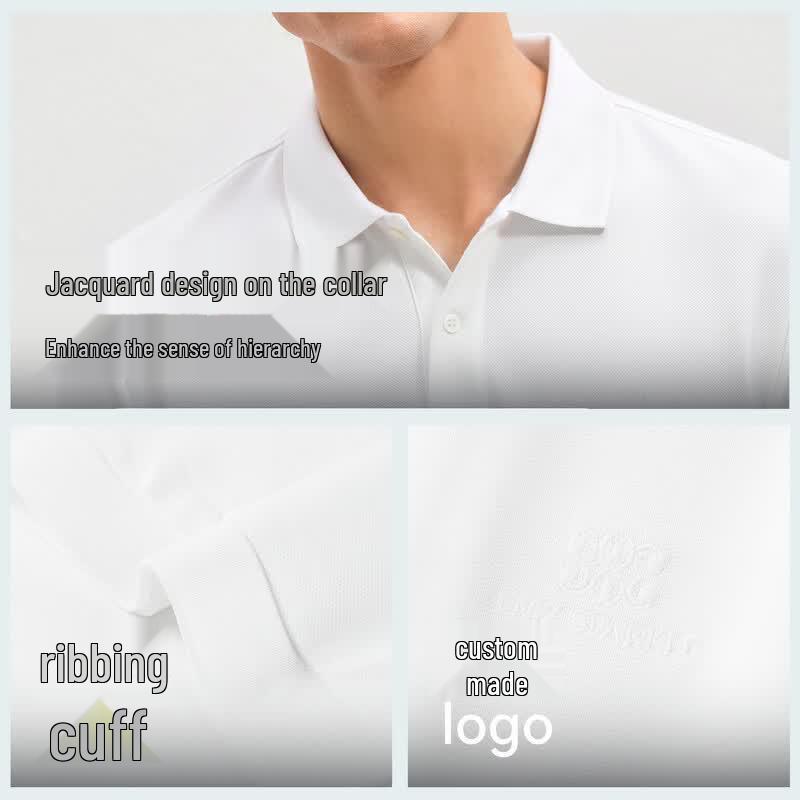 EMZ Men's Cooling Linen Blend Short-Sleeve Polo Shirt