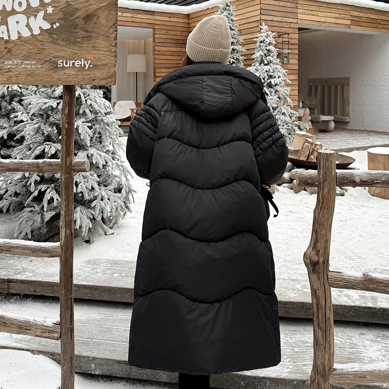 Women's New Mid-length Hooded Cold Lightweight Thickened Padded Warm Loose High-quality Fabrics Casual Sports Cotton Clothing