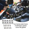 License Plate Bolts License Plate Mounting Hardware M6 Gasket Bolt For Rear Front Vehicle Modification Motorcycle RV Tag