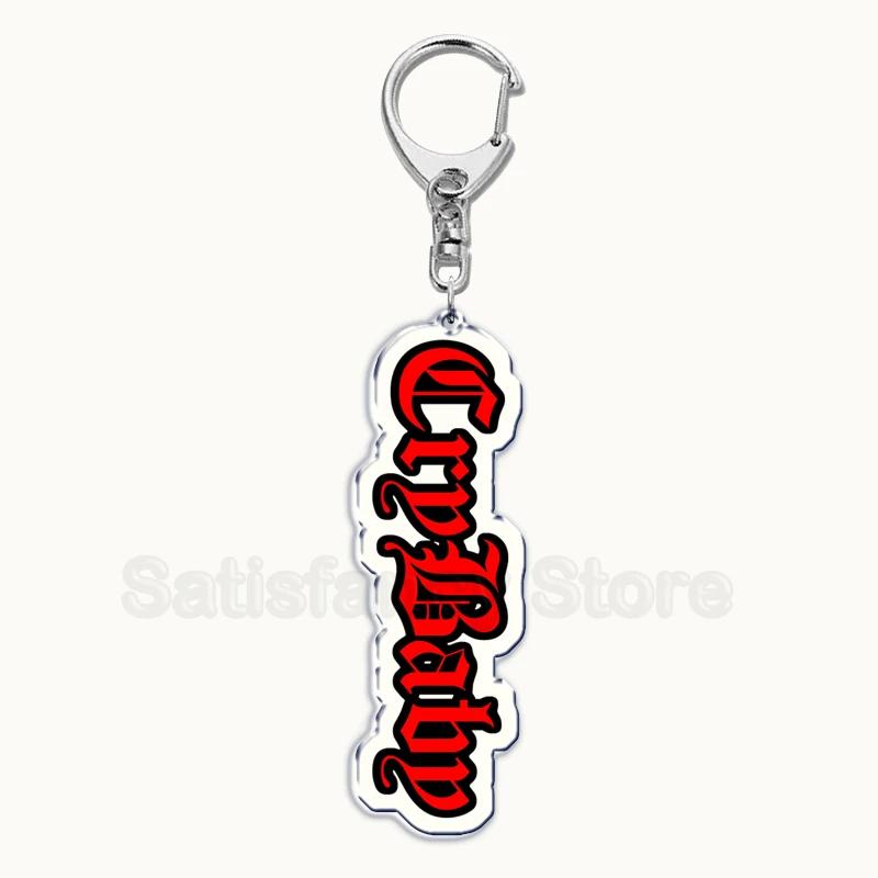 Lil Peep Rapper Acrylic Key Chain Pendant Key Ring Crybaby Hellboy Love Yikes Keychains Keyring for Bag Pendant Jewelry Gifts