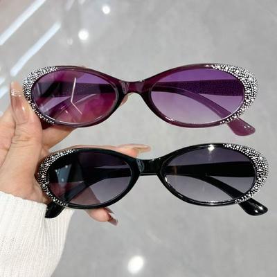 Retro Vintage Oval Sunglasses Women Men Brand Designer Eyeglasses Female Fishing Black Frame Lens Eyewear Driving UV400 Glasses