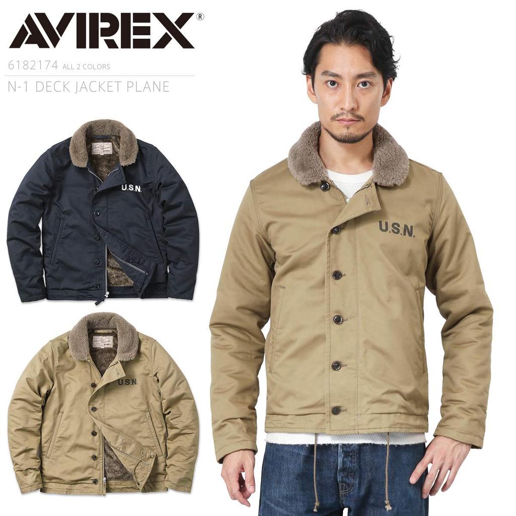 AVIREX Deck Jacket PLANE JACKET Outerwear Coat Blouson Navy L N-1 Men's (120)
