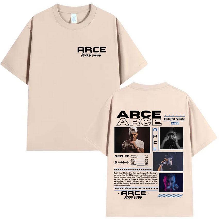 Summer Rap Singer Arce Perro Viejo Tour2025 Summer Mens  Womens Casual Fashion Soft  Comfortable Pure Cotton Tshirt