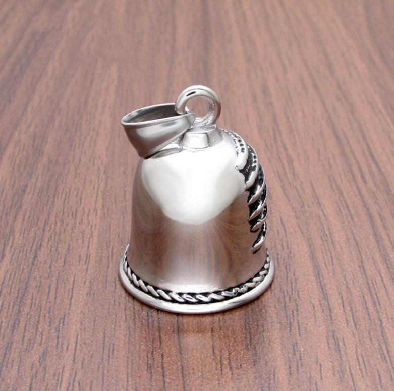 High-quality Customized Hypoallergenic Stainless Steel Bell Charm Necklace for Men